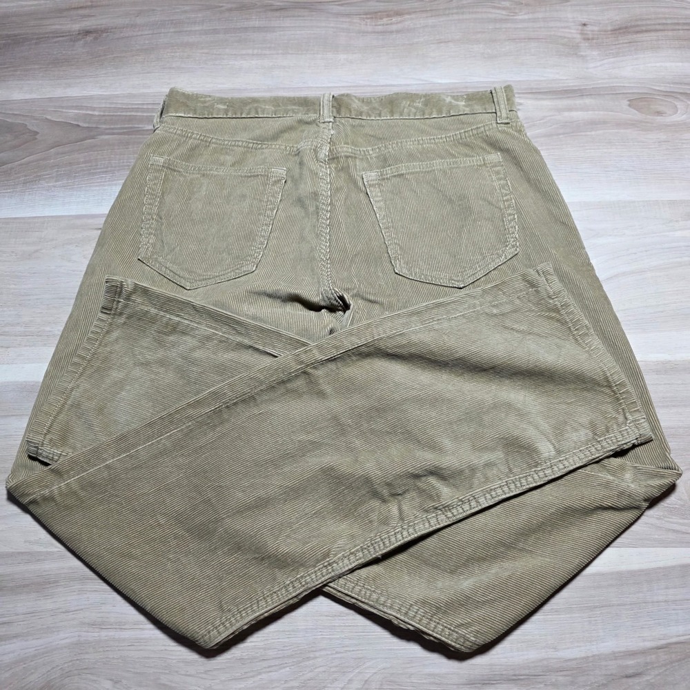 Banana Republic Corduroy Pants Mens 32x32 Tan Khaki Pima Cotton 5-Pocket Cords - Picture 2 of 9